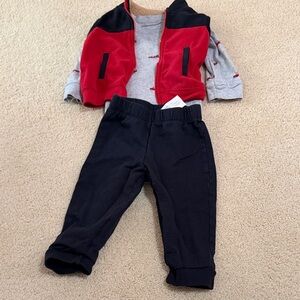 Carter's Red and Black Red Truck with Pine Tree Kids Matching Set